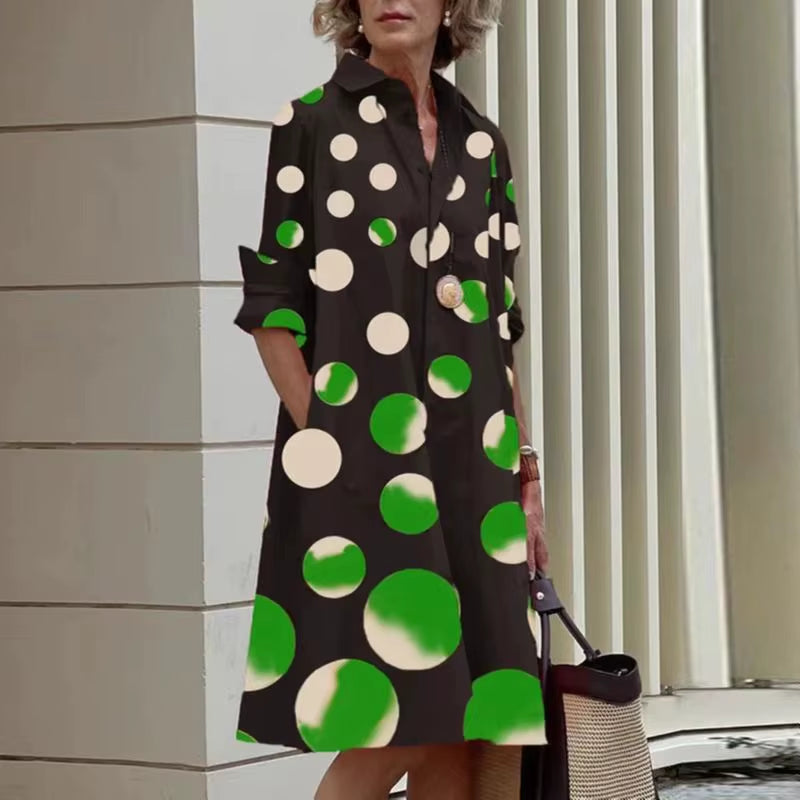 Bohemian Long Printed Sexy V Neck Loose Dress