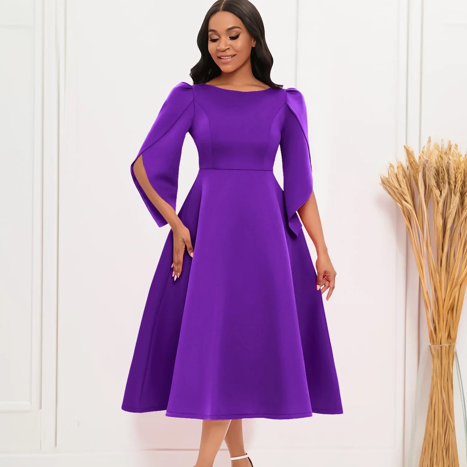 purple african dresses for women Morenike Purple Satin Silk African Boubou Dress with Red Embroidery  African Fashion for Women by Dupsies African Clothing DPSBEM2 3X(24W)