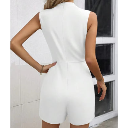 Solid Color Split Fork Jumpsuit 