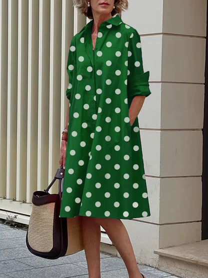 Bohemian Long Printed Sexy V Neck Loose Dress